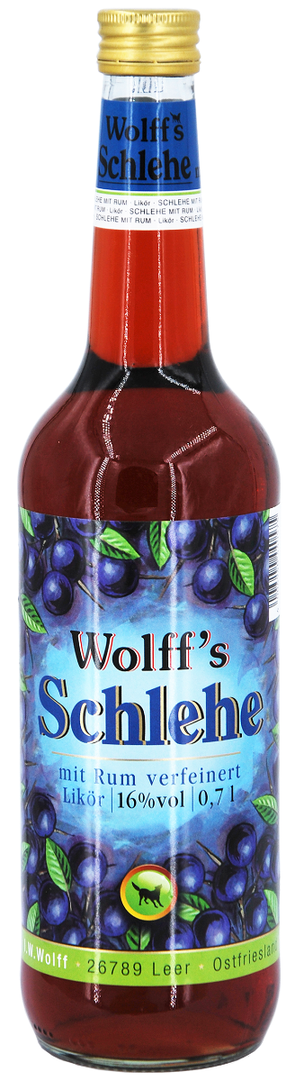 Wolff&#x27;s&#x20;Schlehenlik&#xF6;r&#x20;mit&#x20;Rum&#x20;verfeinert&#x20;16&#x25;&#x20;vol.