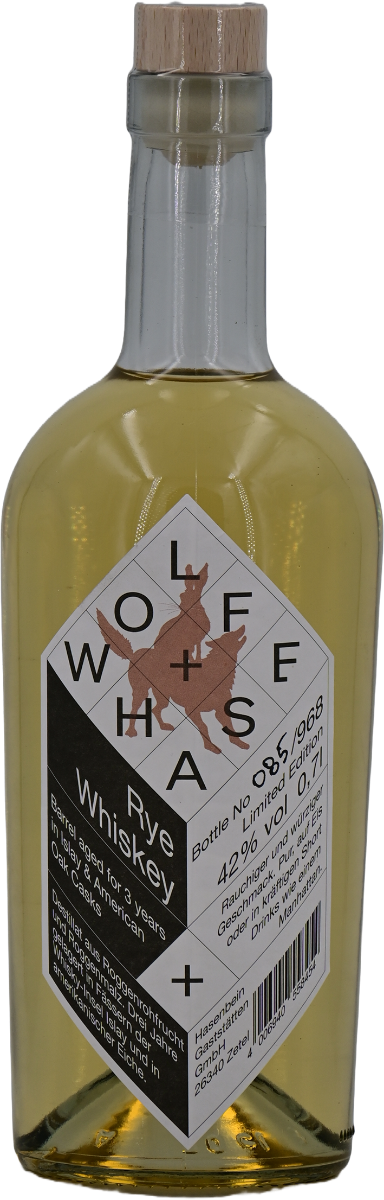 Wolff&#x20;&amp;&#x20;Hase&#x20;Rye&#x20;Whiskey&#x20;42&#x20;&#x25;&#x20;vol.