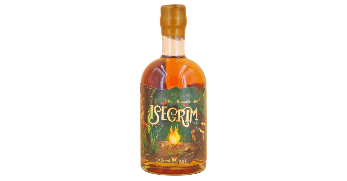 Isegrim - Rum-Bratapfel-Likör | Friesische Spirituosen - Wein Wolff
